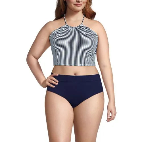 Women's High Neck Halter Midkini Top