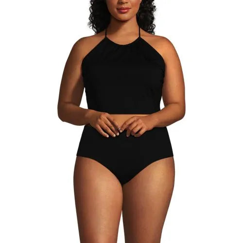 Women's High Neck Halter Midkini Top
