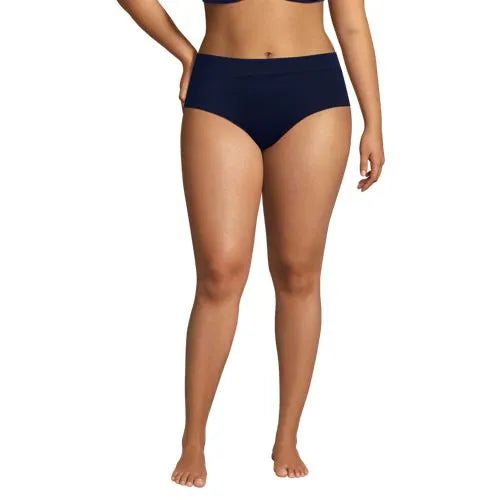 Women's Plus Size Mid Rise Bikini Bottoms