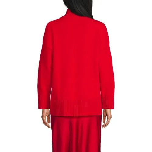Women's Cozy Lofty Split Hem Turtleneck Sweater
