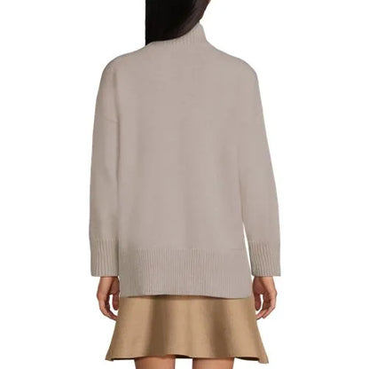 Women's Cozy Lofty Split Hem Turtleneck Sweater