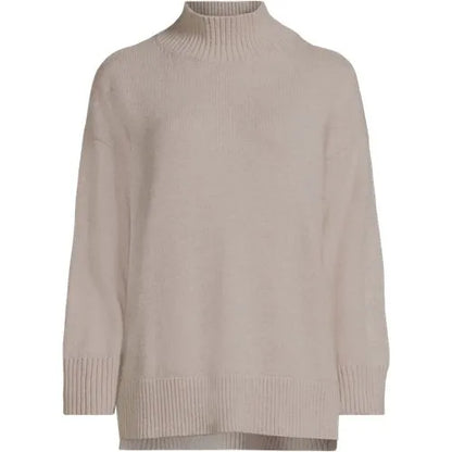 Women's Cozy Lofty Split Hem Turtleneck Sweater