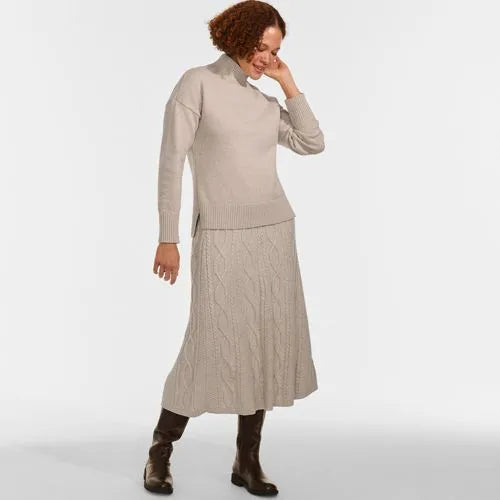 Women's Cozy Lofty Split Hem Turtleneck Sweater