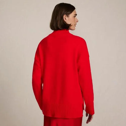 Women's Cozy Lofty Split Hem Turtleneck Sweater