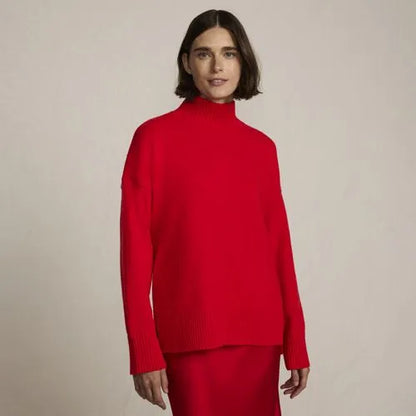 Women's Cozy Lofty Split Hem Turtleneck Sweater