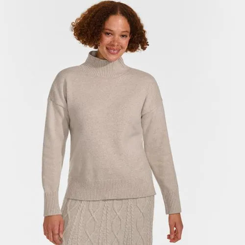 Women's Cozy Lofty Split Hem Turtleneck Sweater