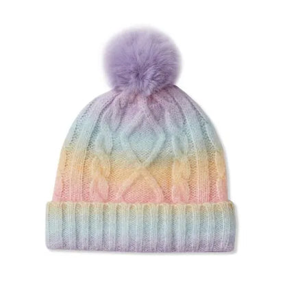 Kids Fleece Lined Pom Hat