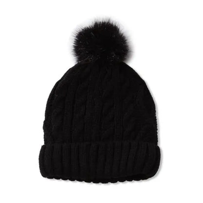 Kids Fleece Lined Pom Hat