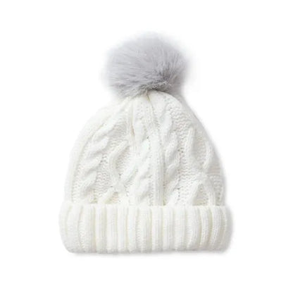 Kids Fleece Lined Pom Hat