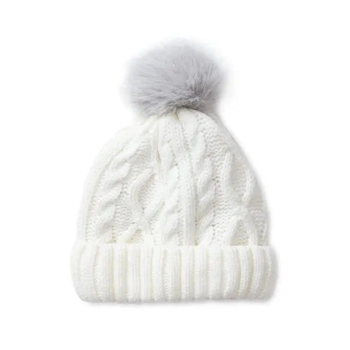 Kids Fleece Lined Pom Hat