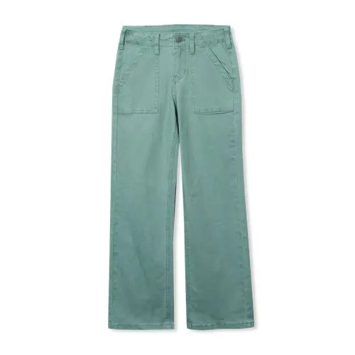 Girls Woven Utility Cargo Pant with Pockets