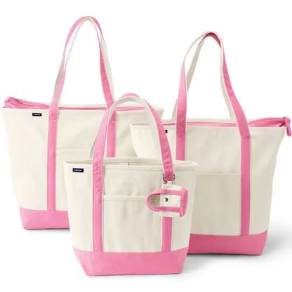 4 Pack Canvas Pocket Tote Bundle