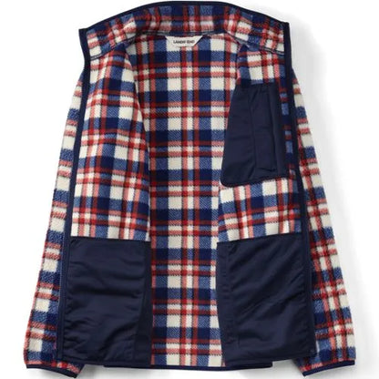 Men's Print Full Zip Sherpa Fleece Jacket