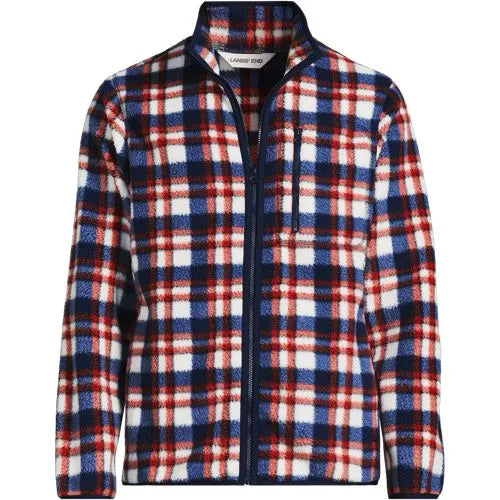 Men's Print Full Zip Sherpa Fleece Jacket