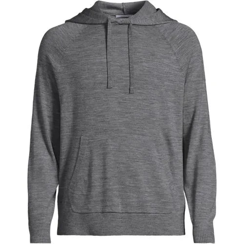 Men's Long Sleeve Washable Merino Pullover Hoodie