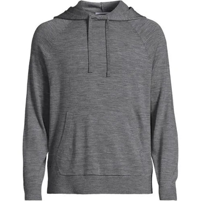 Men's Long Sleeve Washable Merino Pullover Hoodie