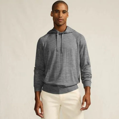 Men's Long Sleeve Washable Merino Pullover Hoodie