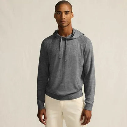 Men's Long Sleeve Washable Merino Pullover Hoodie