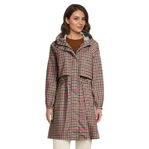 Women's Print Squall Packable Long Raincoat