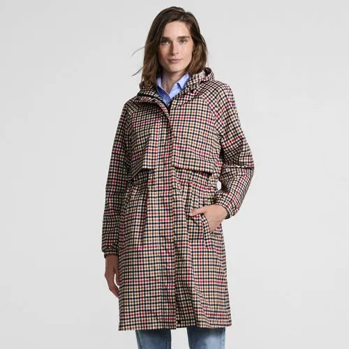 Women's Print Squall Packable Long Raincoat