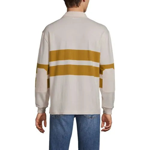 Men's Long Sleeve Rugged Rugby Embroidered Polo