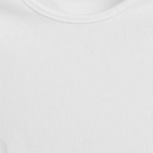 Women's Short Sleeve Crew Neck Micro Rib Mini Tee