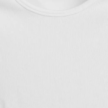 Women's Short Sleeve Crew Neck Micro Rib Mini Tee