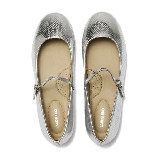 Women's Classic Metallic Mary Jane Flats