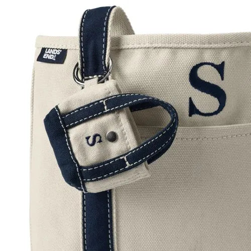 Pre-Monogrammed Letter A Micro Canvas Tote