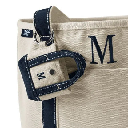 Pre-Monogrammed Letter A Micro Canvas Tote