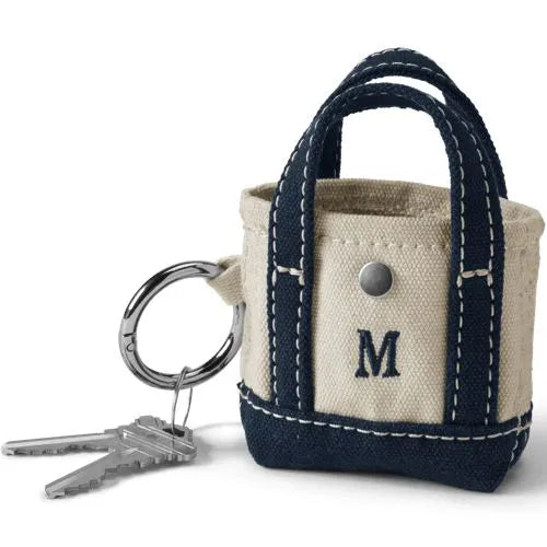 Pre-Monogrammed Letter A Micro Canvas Tote