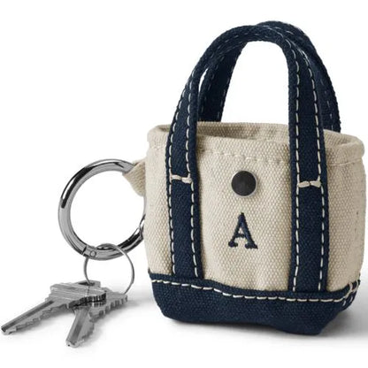 Pre-Monogrammed Letter A Micro Canvas Tote