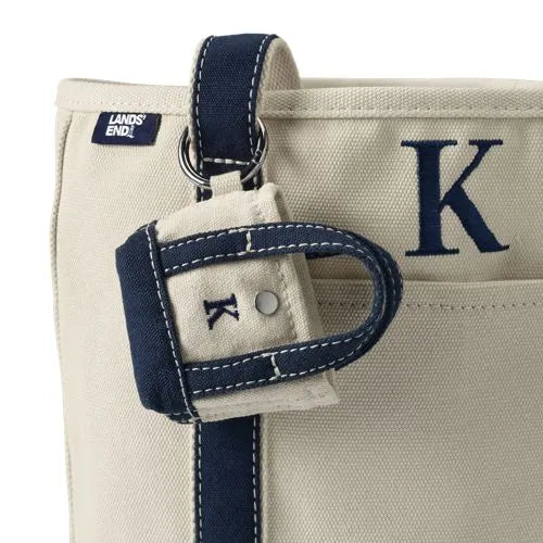 Pre-Monogrammed Letter A Micro Canvas Tote