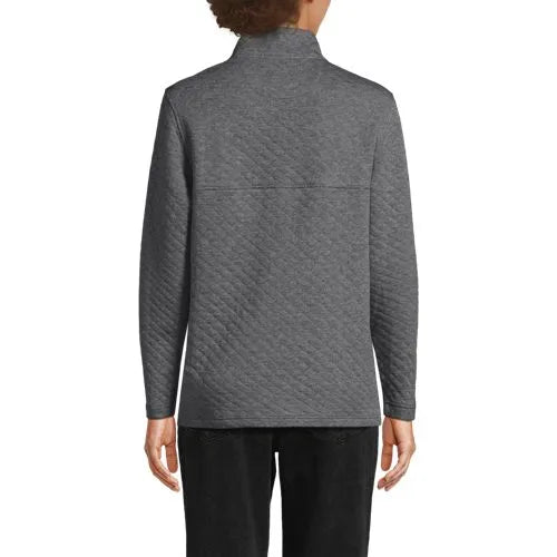 School Uniform Unisex Quilted Snapneck Pullover