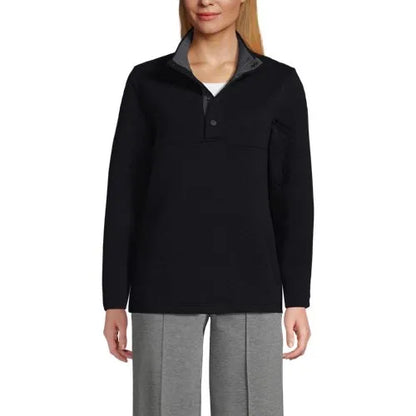 School Uniform Unisex Quilted Snapneck Pullover