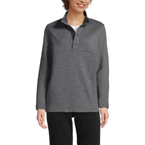 School Uniform Unisex Quilted Snapneck Pullover