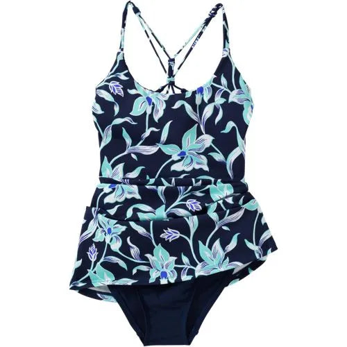 Womens Tugless QuickDry Strappy Back Mini Swim Dress