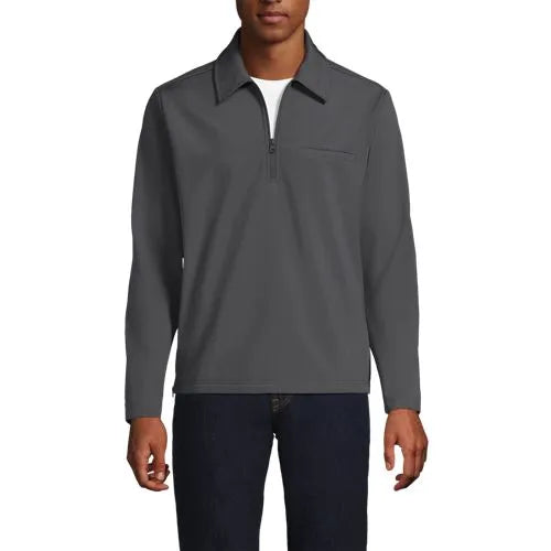 School Uniform Unisex Soft Shell Collared Half Zip Pullover Top