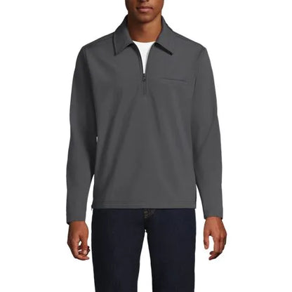 School Uniform Unisex Soft Shell Collared Half Zip Pullover Top