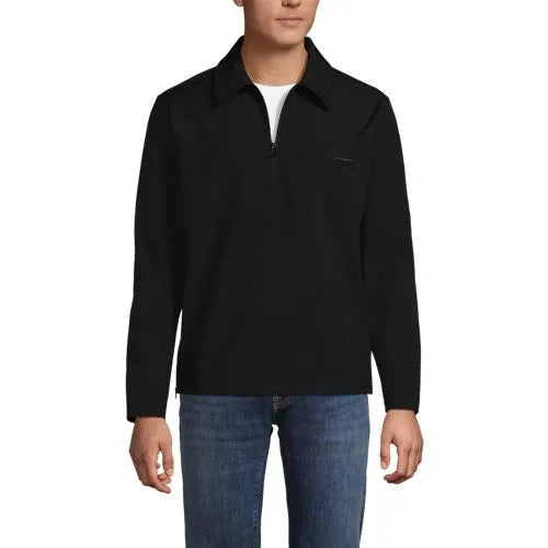 School Uniform Unisex Soft Shell Collared Half Zip Pullover Top