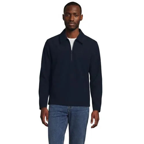 School Uniform Unisex Soft Shell Collared Half Zip Pullover Top