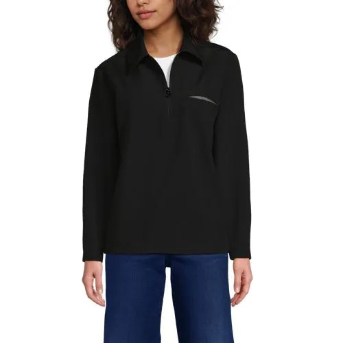 School Uniform Unisex Soft Shell Collared Half Zip Pullover Top