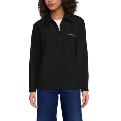 School Uniform Unisex Soft Shell Collared Half Zip Pullover Top