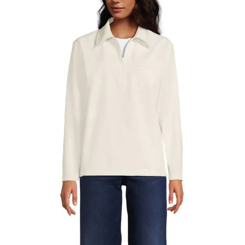 School Uniform Unisex Soft Shell Collared Half Zip Pullover Top