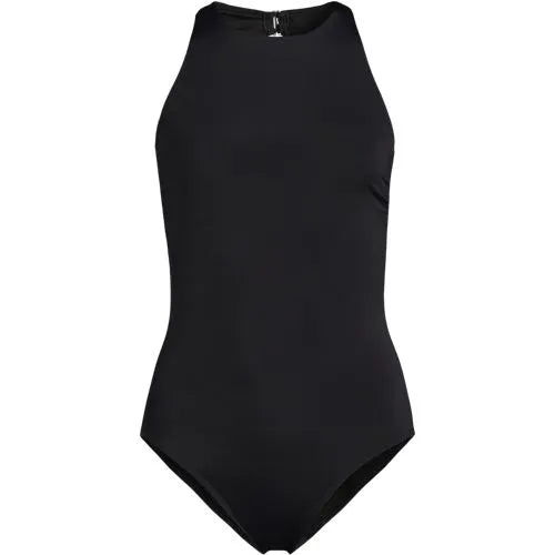 Women's Mastectomy Tugless High Neck Portrait Back One Piece Swimsuit