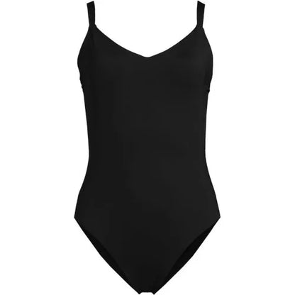 Women's V-neck High Leg Strappy Back One Piece