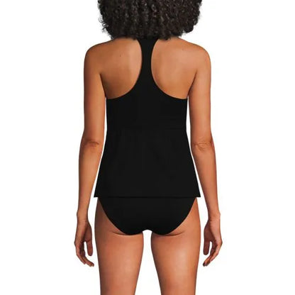 Women's V-neck Racerback Flutter Tankini