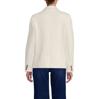 School Uniform Women's Quilted Two Button Blazer