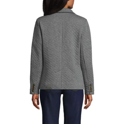School Uniform Women's Quilted Two Button Blazer