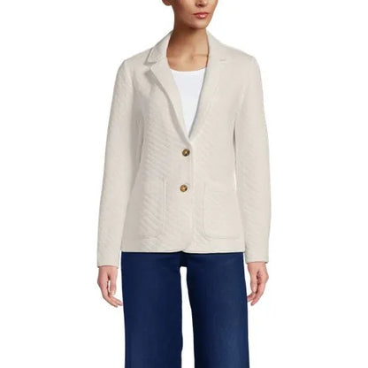 School Uniform Women's Quilted Two Button Blazer